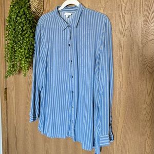 Blue Striped Button Up